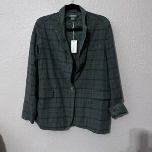 Sundance Plaid Blazer Jacket - Olive Green Brown - New with Tags - Women's